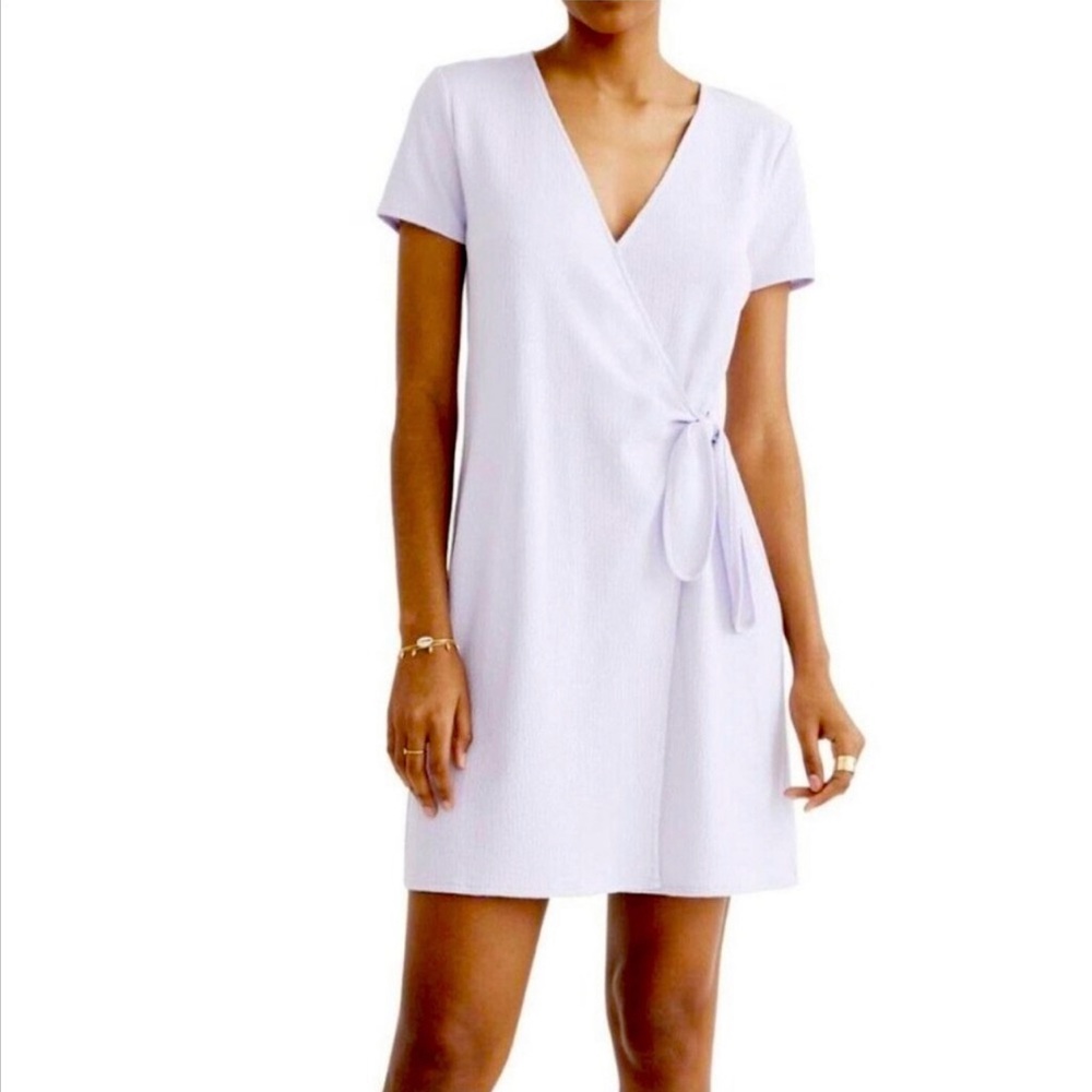 MADEWELL Texture and Thread Lilac Wrap Dress